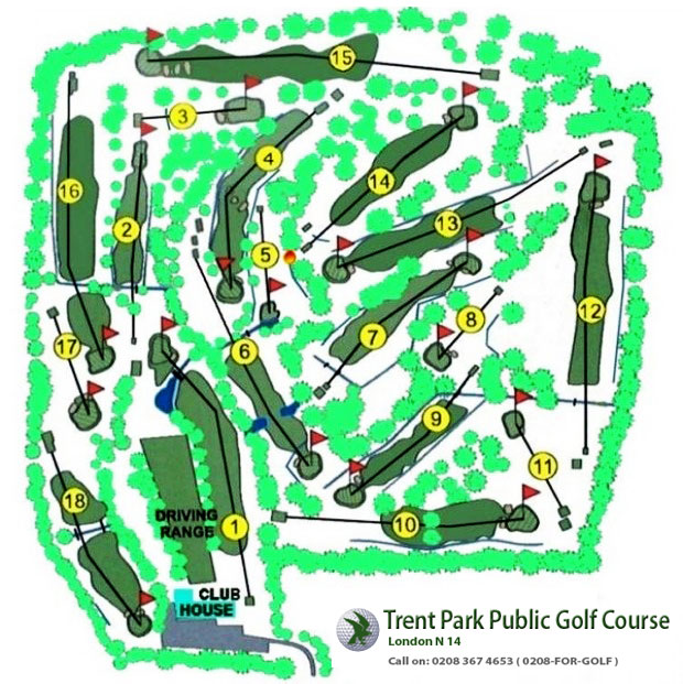 Trent Park Golf Course Golf Course London Course Map