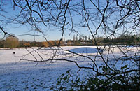 Trent Park Golf snow on 17th hole